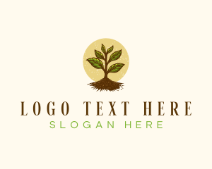 Soil - Garden Plant Seedling logo design