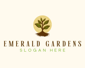 Garden Plant Seedling logo design