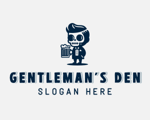 Skull Pub Beer logo design