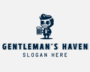 Skull Pub Beer logo design