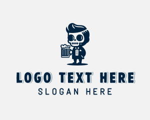 Drink - Skull Pub Beer logo design