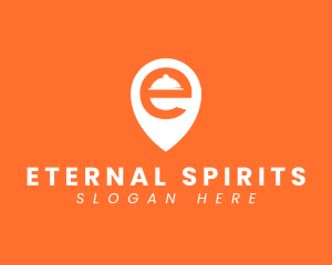  Location Pin Letter E logo design