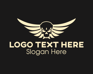 Winged Skull logo design