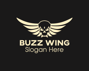 Winged Skull logo design