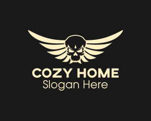 Winged Skull logo design