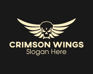 Winged Skull logo design