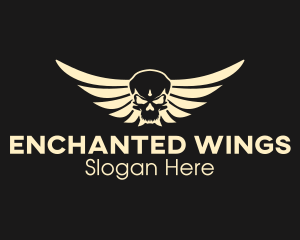 Winged Skull logo design