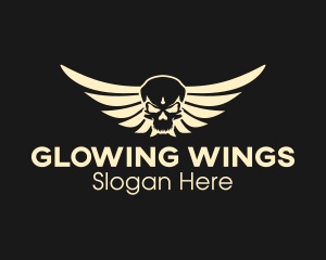 Winged Skull logo design