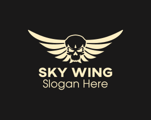 Wing - Winged Skull logo design