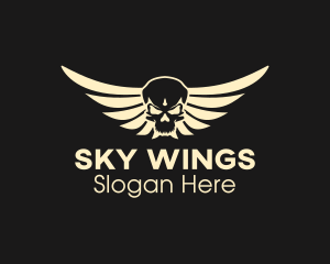 Winged Skull logo design