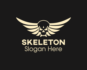 Winged Skull logo design