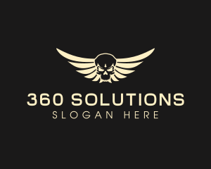 Winged Skull logo design