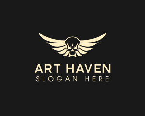 Winged Skull logo design