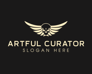 Winged Skull logo design