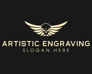 Winged Skull logo design