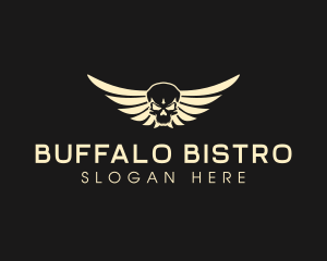 Winged Skull logo design