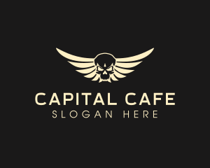 Winged Skull logo design