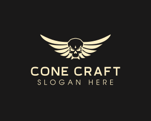 Winged Skull logo design