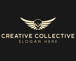 Winged Skull logo design