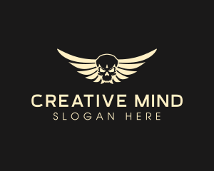 Winged Skull logo design