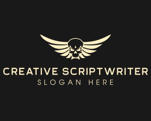 Winged Skull logo design