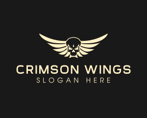 Winged Skull logo design