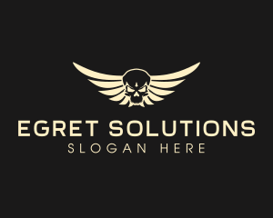 Winged Skull logo design