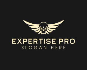 Winged Skull logo design