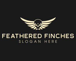 Winged Skull logo design