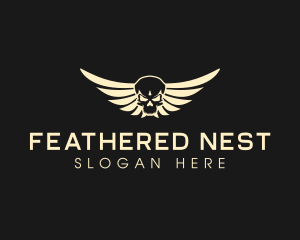 Winged Skull logo design