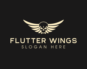 Winged Skull logo design