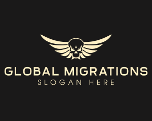 Winged Skull logo design