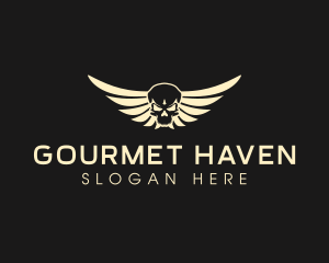 Winged Skull logo design