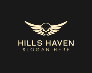 Winged Skull logo design