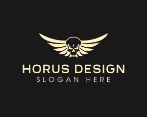 Winged Skull logo design