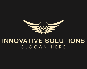 Winged Skull logo design