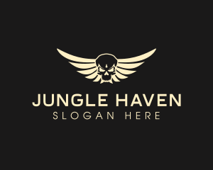 Winged Skull logo design