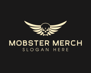 Gangster - Winged Skull logo design