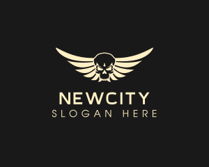 Winged Skull logo design