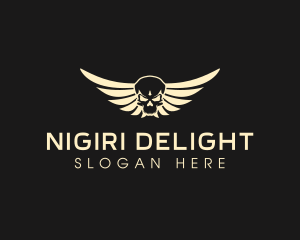 Winged Skull logo design