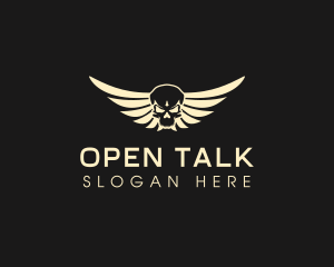 Winged Skull logo design