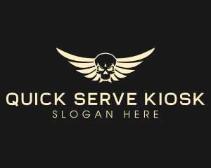 Winged Skull logo design