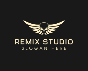 Winged Skull logo design