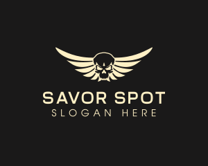 Winged Skull logo design