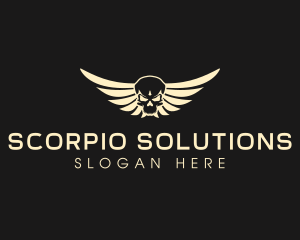 Winged Skull logo design