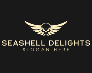 Winged Skull logo design