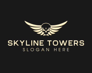 Winged Skull logo design