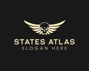 Winged Skull logo design