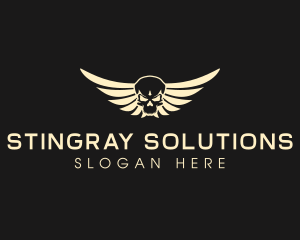 Winged Skull logo design