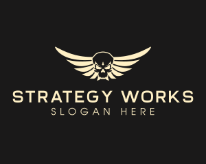 Winged Skull logo design